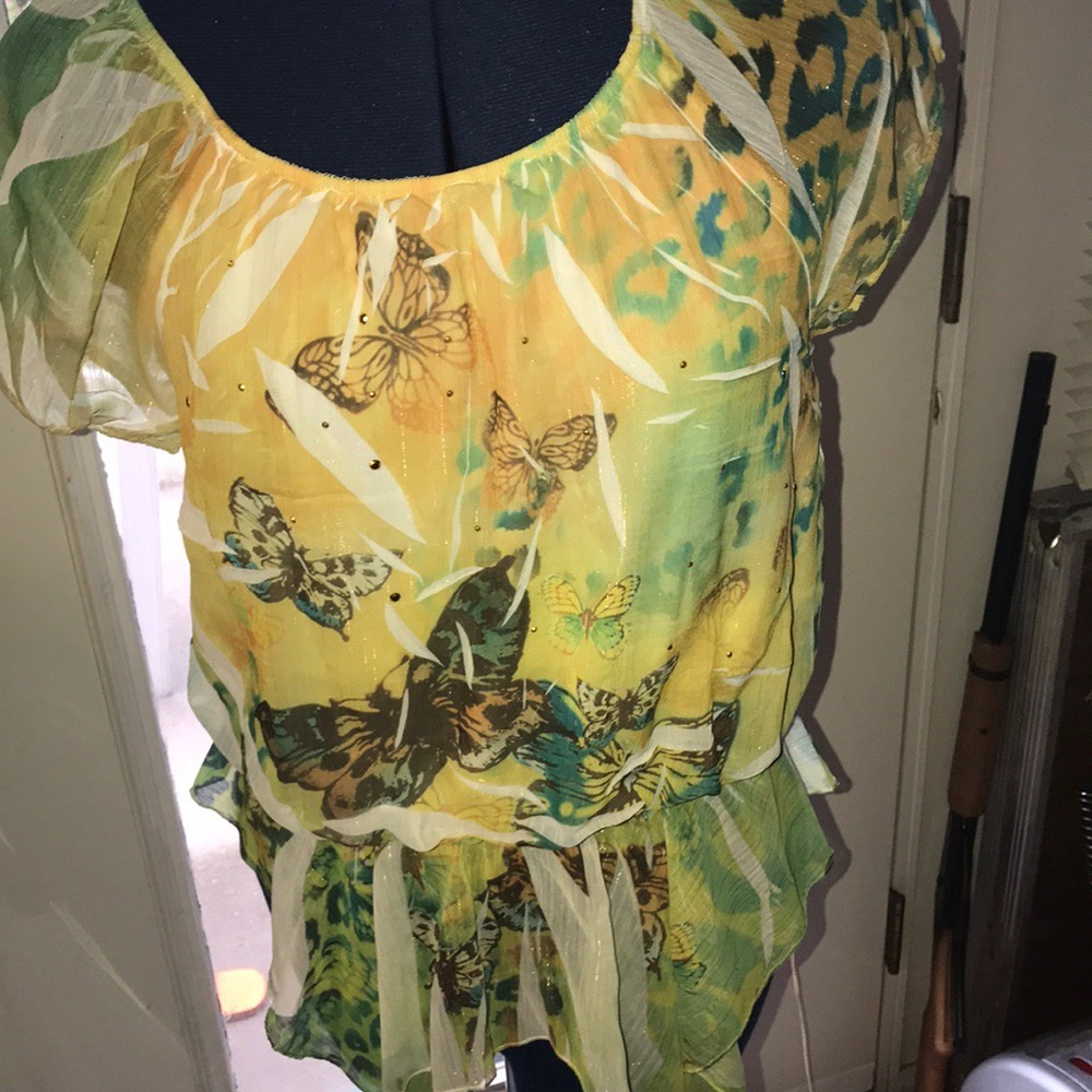 Tamara butterfly blouse xl junior size